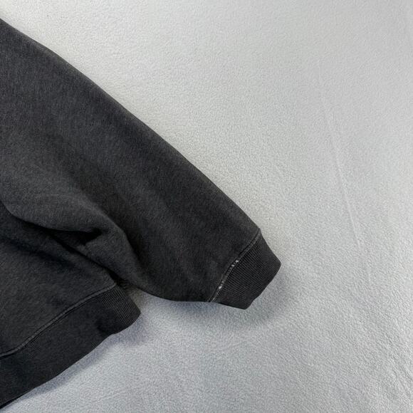 Vintage Gap Hoodie men's XL Gray Sweatshirt Boxy Distressed Embroidered Spellout - Picture 12 of 12